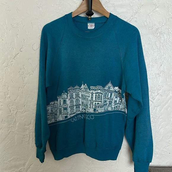 Vintage Crewneck San Francisco Painted Ladies - Picture 1 of 9